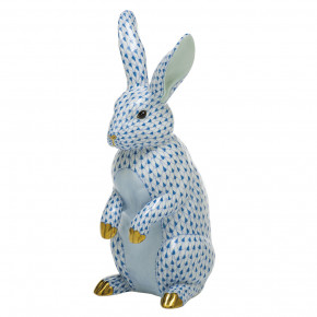Large Standing Rabbit Blue 6 in L X 11.5 in H