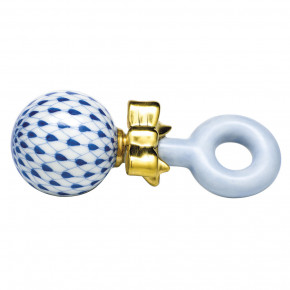 Baby Rattle Sapphire 4 in L X 1.25 in H