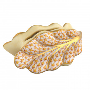 Leaf Place Card Holder Butterscotch 2.5 in L X 1.25 in W X 1 in H