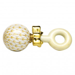 Baby Rattle Butterscotch 4 in L X 1.25 in H