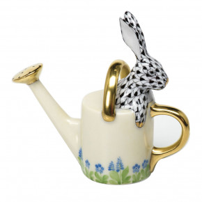 Watering Can Bunny Black 3 in L X 3 in H