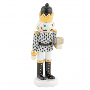 Nutcracker With Gift Black 1.5 in L X 1.25 in W X 4.5 in H