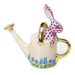 Watering Can Bunny Raspberry 3 in L X 3 in H