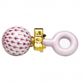 Baby Rattle Raspberry 4 in L X 1.25 in H