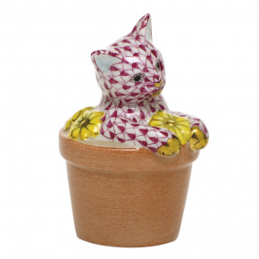Flower Pot Kitty Raspberry 1.75 in L X 1.5 in W X 2.5 in H