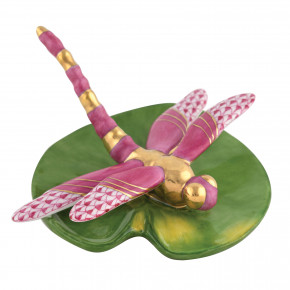 Dragonfly On Lily Pad Raspberry 3.5 in D X 1.5 in H