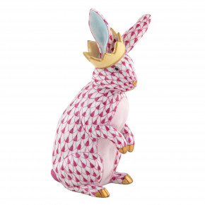 Bunny With Crown Raspberry 2.25 in L X 2.25 in W X 5 in H