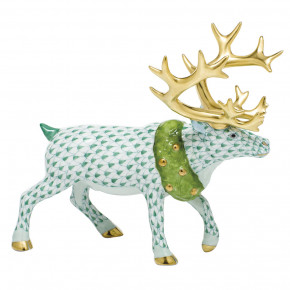 Holiday Reindeer Green 6.5 in L X 5.75 in H