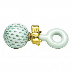 Baby Rattle Green 4 in L X 1.25 in H