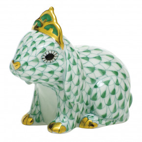 Bunny With Tiara Green 2.75 in L X 1.5 in W X 2.25 in H