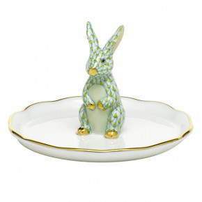 Bunny Ring Holder Key Lime 2.25 in H X 4 in D