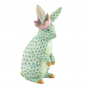 Bunny With Crown Key Lime 2.25 in L X 2.25 in W X 5 in H