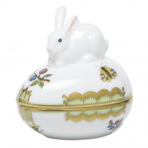 Queen Victoria Multicolor Egg Bonbon With Bunny 3 in L X 3 in H