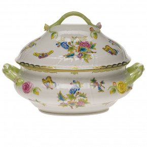 Queen Victoria Multicolor Tureen With Branch Handles 4 Qt 10 in H