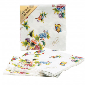 Queen Victoria Multicolor Paper Napkins Pack Of 20 Individual Napkin 6.5 in Sq
