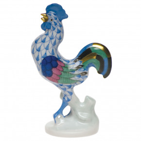Small Rooster Blue 2.75 in H