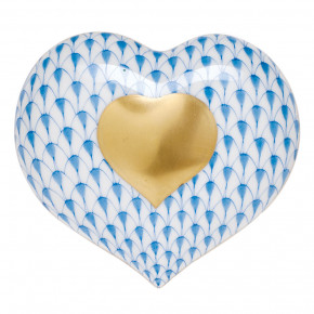 Heart Of Gold Blue 2.75 in L X 3 in W