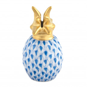 Pineapple Place Card Holder Blue 2 in H X 1 in D