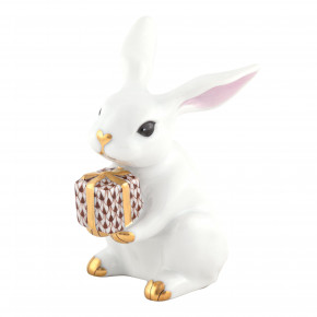 Celebration Bunny White/Chocolate 2.25 in L X 2.25 in W X 3 in H