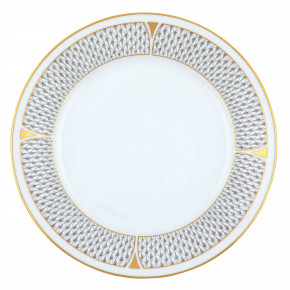 Art Deco Gray Dinner Plate 10.25 in D