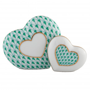 Two Of Hearts Green 1.25 in L X 3.5 in W X 2.25 in H