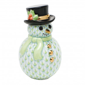 Snowman With Scarf Key Lime 2.75 in H X 1.5 in D
