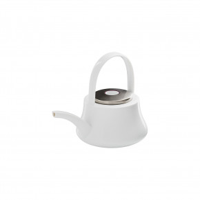 Polite Platinum Top-Handle Teapot Round 5.5" H 7.9" 27.1 oz (Special Order)