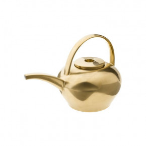 Polite Gold Teapot With High Handle Diam 6.7" High 7.6" 54.1Oz