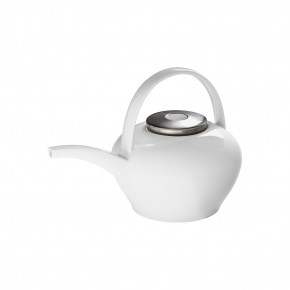 Polite Platinum Top-Handle Teapot, Large Round 6.7" H 7.6" 54.1 oz (Special Order)