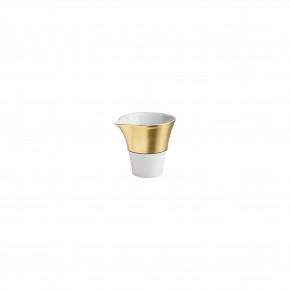 Polite Gold Milk Jug/Creamer, Small Round 3.1" H 3.1" 3.4 oz (Special Order)