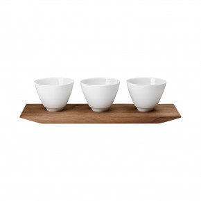 Velvet Set Of 3 Amuse Bouche Dishes On Tray L11.8 In W3.5 In H 2.8 In (Special Order)