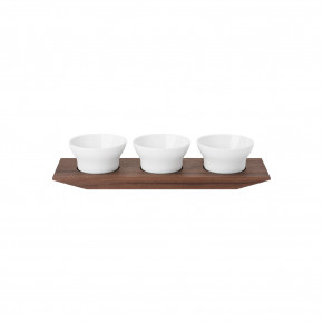 Velvet Set Of 3 Salt/Spices Dishes On Tray L10.2 In W3.1 In H 1.8 In (Special Order)