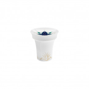 Alif Blue Green Gold Tall Amuse-Bouche Dish, Small Round 4.9" H 5.1" 4.4 oz (Special Order)
