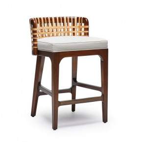 Palms Counter Stool Chestnut/Flax Weave