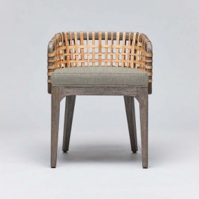 Palms Arm Chair Grey Ceruse/Straw