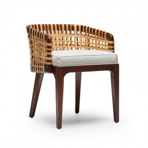 Palms Arm Chair Chestnut/Flax Weave