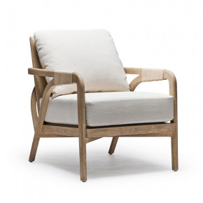 Delray Lounge Chair, White Ceruse