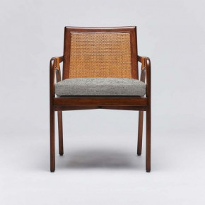 Delray Arm Chair Chestnut/Jade