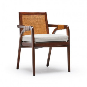 Delray Arm Chair Chestnut/Flax Weave