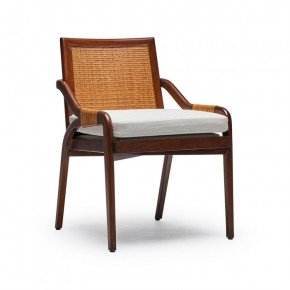 Delray Side Chair Chestnut/Flax Weave