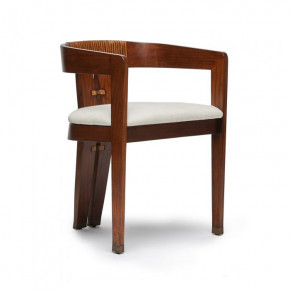 Maryl III Dining Chair Chestnut/Flax Weave