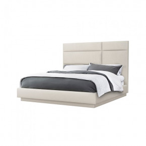 Quadrant Bed Faux Linen/Pearl