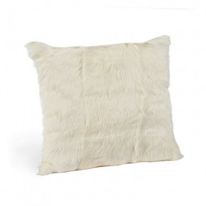 Goat Skin Square Pillow, Ivory