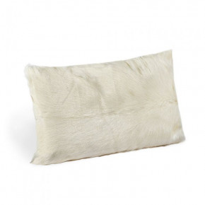 Goat Skin Bolster Pillow, Ivory