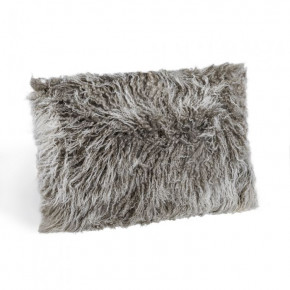 Tibetan Lamb Bolster Pillow, Grey
