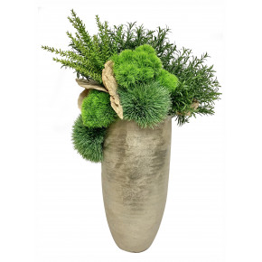 Moss, Rosemary, Mushroom in Medium Elliot Vase 20x18x24"
