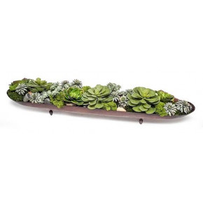 Large Copper Boat With Succulents