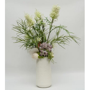 Grevillea/Shells/White Tall Vase