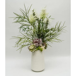 Grevillea/Shells/White Medium Vase