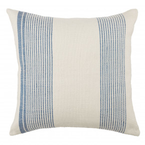  Living Parque Indoor/ Outdoor Blue/ Ivory Striped Poly Fill Pillow 20 inch